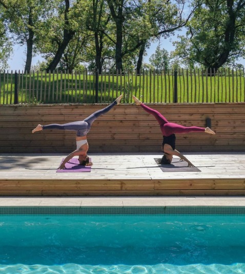 séance de Yoga à la piscine d'en Maury